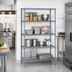 Thumbnail image #2 for Quantum 36-Inch W x 24-Inch D x 63-Inch H Wire Shelving Starter Kit, 5-Shelf, Gray Epoxy Antimicrobial Finish