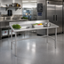 Thumbnail image #2 for Spec-Master Marine Series Stainless Steel Work Table, 72 x 24 Inches, 4-1/2-Inch Backsplash