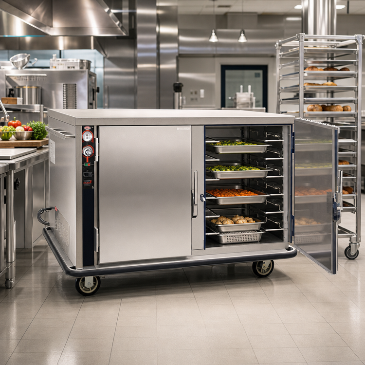 Product image #2 for FWE Humi-Temp Mobile Humidified Heated Holding Cabinet with 10 Universal Tray Slides