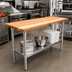 Thumbnail image #2 for John Boos 48-Inch x 18-Inch Wood Top Work Table with Adjustable Undershelf