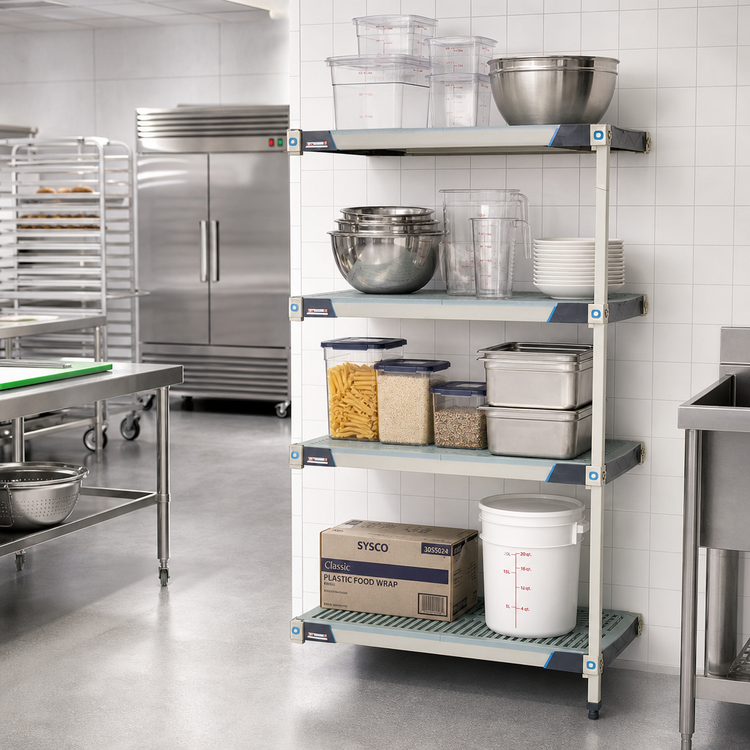 Product image #2 for MetroMax i 4-Shelf Add-On Polymer Shelving Unit, 36W x 24D x 63H