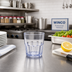 Thumbnail image #3 for Winco Havana 12 oz Blue Ribbed SAN Plastic Tumbler