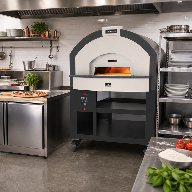 Product image #2 for Trento Alfa Quick Series Single Deck Natural Gas Countertop Pizza Oven with Stand, 6-Pizza Capacity