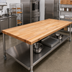 Thumbnail image #2 for John Boos Northern Hard Rock Maple Wood Bakers' Work Table Top, 144 x 48 Inches, Edge Grain Flat Top