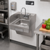 Thumbnail image #2 for John Boos Pro-Bowl ADA Wall-Mount Stainless Steel Hand Sink with Side Splashes, Faucet, and Dispensers
