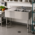 Thumbnail image #2 for Advance Tabco Special Value Series 48-Inch 2-Compartment Stainless Steel Bar Sink with Left Drainboard and 6-Inch Splash-Mounted Faucet