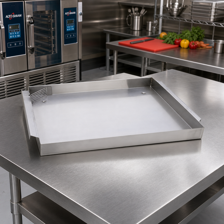 Product image #3 for Alto-Shaam Stainless Steel Drip Pan with Drain, 1-7/8-Inch Deep