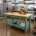 Thumbnail image #3 for John Boos Classic Country 60-Inch x 30-Inch Edge-Grain Maple Top Work Table with Painted Base and Undershelf