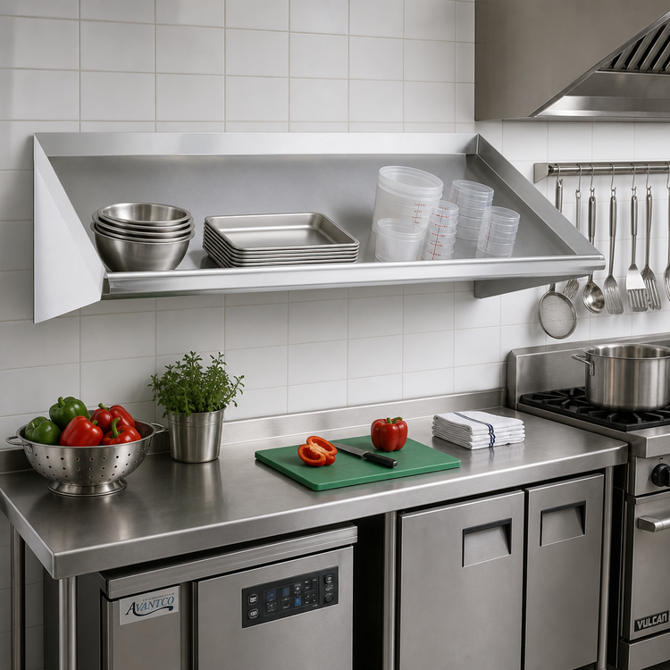 Product image #2 for 63-Inch Commercial Wall-Mounted Slanted Rack Shelf