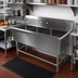 Thumbnail image #2 for John Boos Pro-Bowl 3-Compartment Stainless Steel Sink with 24 x 24 x 12 Inch Compartments, 10 Inch Backsplash, and Legs