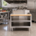 Thumbnail image #2 for La Rosa 54-Inch x 26-Inch Open Cabinet Base Stainless Steel Equipment Stand with Richlite Cutting Board