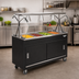 Thumbnail image #2 for Vollrath 2-Series Affordable Portable 4 Pan Non-Refrigerated Cold Food Station with Buffet Breath Guard and Sliding Door Storage Base, Granite Finish