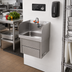 Thumbnail image #3 for John Boos Wall-Mounted Hand Sink with Eye Wash, 14 x 10 x 5 Inch Bowl, Knee-Activated Faucet