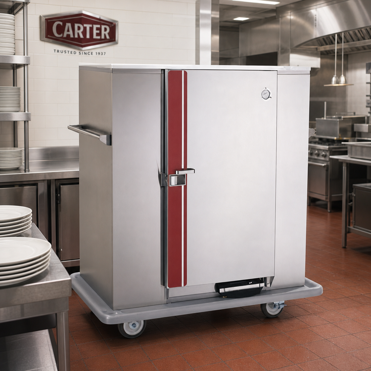 Product image #2 for Classic Carter Mobile Insulated Electric Banquet Holding Cabinet, Single Door, 120 Covered Plates
