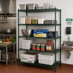 Thumbnail image #3 for Metro Super Erecta 5A527K3 Super Adjustable Starter Wire Shelving Unit, 30"W x 24"D x 74"H, 5 Shelves, Green Epoxy-Coated