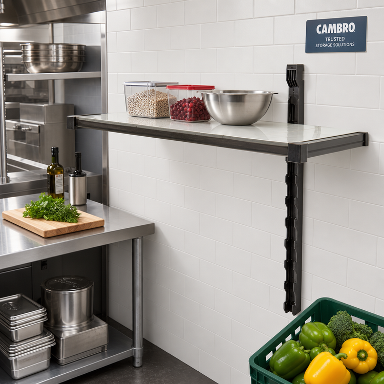 Product image #2 for Camshelving Elevation 14" x 24" Solid Wall Shelving Add-On Shelf Kit, Brushed Graphite