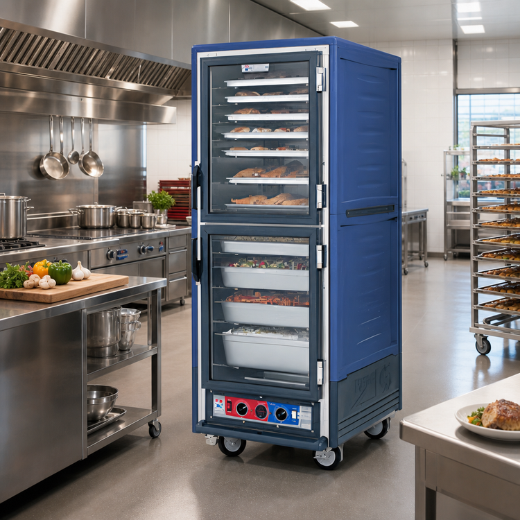 Product image #2 for Metro C5 3 Series Full-Height Heated Holding Cabinet, Low Watt, Blue Insulation Armour, Dutch Clear Doors, 35 Pan Capacity