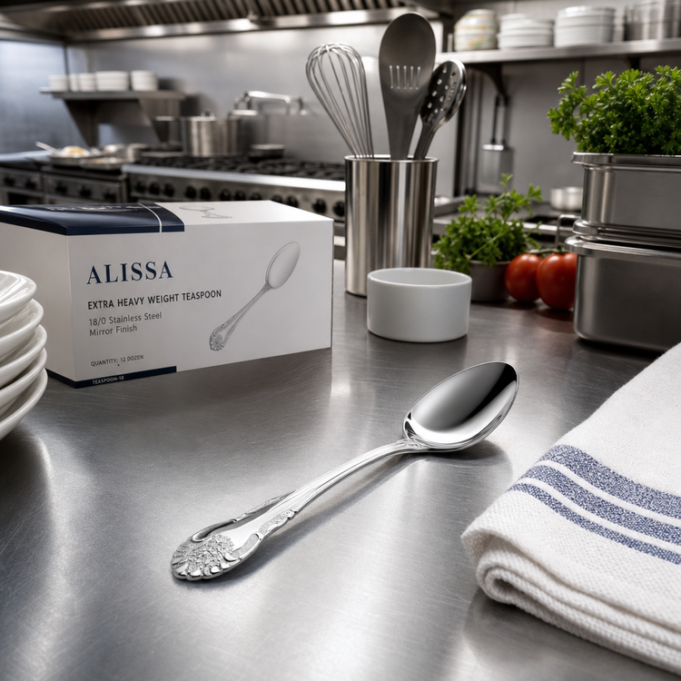 Product image #2 for Alissa Extra Heavy Weight Teaspoon, 18/0 Stainless Steel, Mirror Finish