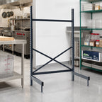 Thumbnail image #2 for Metro SmartLever SM862430-KIT Stationary Cantilever Shelving Starter Base Kit, Epoxy-Coated Steel, 86-3/8"H, for 30"W x 24"D Shelves
