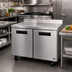 Thumbnail image #2 for Hoshizaki Steelheart WF48B-01 48-Inch Two-Section Worktop Freezer with Solid Doors and Cylinder Lock
