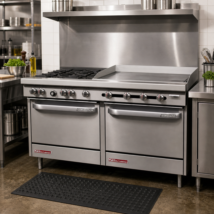 Product image #2 for Southbend S-Series 60-Inch Gas Restaurant Range with 6 Open Burners, 24-Inch Thermostatic Griddle, Convection Oven and Standard Oven