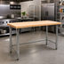Thumbnail image #2 for 96-Inch x 24-Inch Hardwood Top Work Table with Galvanized Base