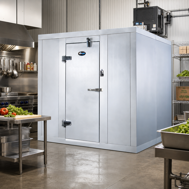 Product image #2 for Outdoor Quick Ship Walk-In Freezer, 6-Foot x 6-Foot, with Aluminum Floor and R-448A Remote Refrigeration