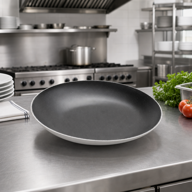 Product image #2 for American Metalcraft 104 oz. Angled Melamine Serving Bowl, 16-Inch Round, White with Black Speckles