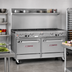 Thumbnail image #2 for Southbend Ultimate 60-Inch Commercial Gas Restaurant Range with 10 Star/Sauté Burners, 2 Cabinets, and Hi-Shelf Backriser