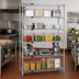 Thumbnail image #2 for Quantum Stationary Chrome Wire Shelving Starter Kit, 72 x 14 x 63 Inches, 5-Shelf