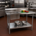 Thumbnail image #2 for BK Resources 72-Inch Stainless Steel Sink Table with Left-Side Prep Sink, 6-Inch Backsplash, and Undershelf