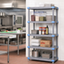Thumbnail image #2 for Quantum Millenia 5-Shelf Polymer Solid Shelving Starter Unit, 36W x 21D x 74H, Gray
