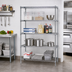 Thumbnail image #2 for EAGLEbrite Red-i-Pak 4-Tier Stationary Wire Shelving Unit, 48 in. W x 18 in. D x 63 in. H, Zinc Finish