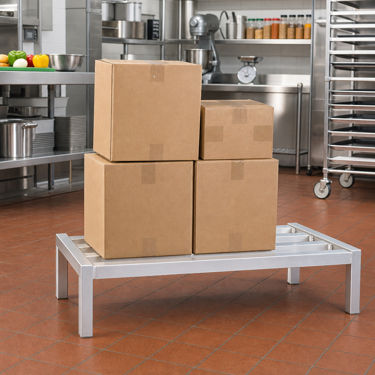 Product image #2 for New Age Heavy-Duty Aluminum Dunnage Rack, 36W x 20D x 8H, 3000 lb. Capacity