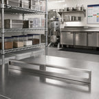 Thumbnail image #2 for Metro Super Erecta L24WS Stainless Steel Shelf Ledge, 24"W x 4"H, for Solid Shelves, Clips Included Case of 6
