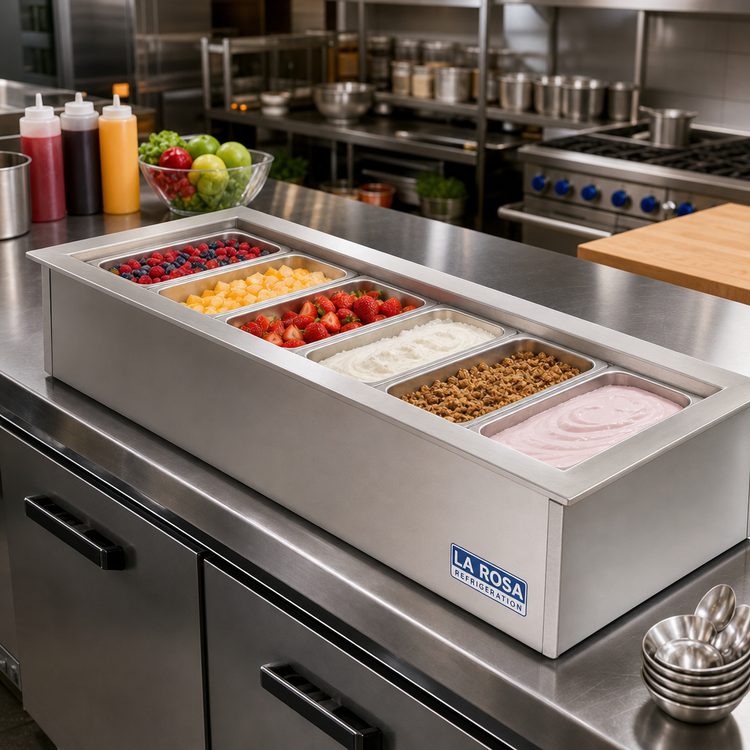 Product image #2 for La Rosa Refrigeration Drop-In Ice-Cooled 6-Pan Cold Pan