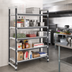 Thumbnail image #2 for Cambro Camshelving Elements XTRA 24 x 54 x 72-Inch 5-Tier Stationary Starter Shelving Unit, Vented, Speckled Gray
