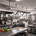 Thumbnail image #2 for Advance Tabco SC-96 Ceiling-Mounted Triple-Bar Stainless Steel Pot Rack, 96 x 22 Inches