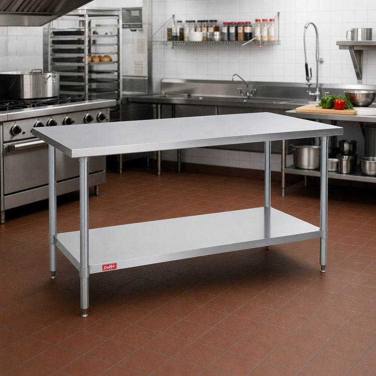 Product image #2 for Duke 48-Inch x 30-Inch Stainless Steel Work Table with Undershelf, No Backsplash
