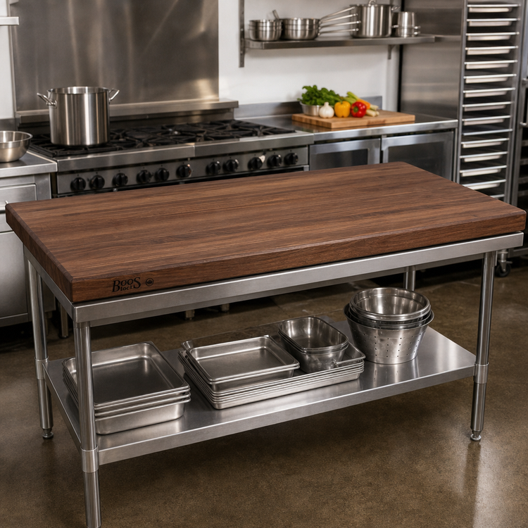 Product image #2 for John Boos Boos Block 120-Inch x 32-Inch American Black Walnut Edge Grain Kitchen Countertop with Varnique Finish
