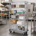 Thumbnail image #2 for Quantum 5-Shelf Mobile Enclosure Wire Shelving Cart, 60 x 18 x 70 Inches, Chrome Plated