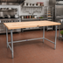 Thumbnail image #2 for John Boos 96-Inch x 30-Inch Wood Top Work Table with Stainless Steel Legs