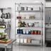 Thumbnail image #2 for Quantum 5-Shelf Chrome-Plated Wire Shelving Starter Kit, 72-Inch W x 12-Inch D x 86-Inch H