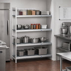 Thumbnail image #2 for Fermod Fermostock 4R38C71-CE 4-Tier Corner Expansion Polymer Shelving Add-On Unit, 800 lb/Shelf, 71"H x 38"W x 22"D
