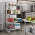 Thumbnail image #2 for Cambro Camshelving Elements XTRA 4-Tier Vented Stationary Starter Unit, 18 x 42 x 64 Inches, Speckled Gray