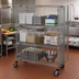 Thumbnail image #2 for Quantum Mobile Wire Security Cage with 2 Intermediate Shelves, 48W x 24D x 69H, Chrome Plated