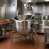 Thumbnail image #2 for Legion TWT-30 30-Gallon Direct Steam Tilting Kettle with 2/3 Jacket and Tri-Leg Base