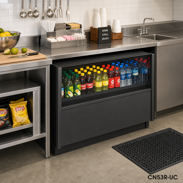 Product image #2 for Oasis® CN53R-UC Low-Profile Refrigerated Self-Service Under Counter Display Case