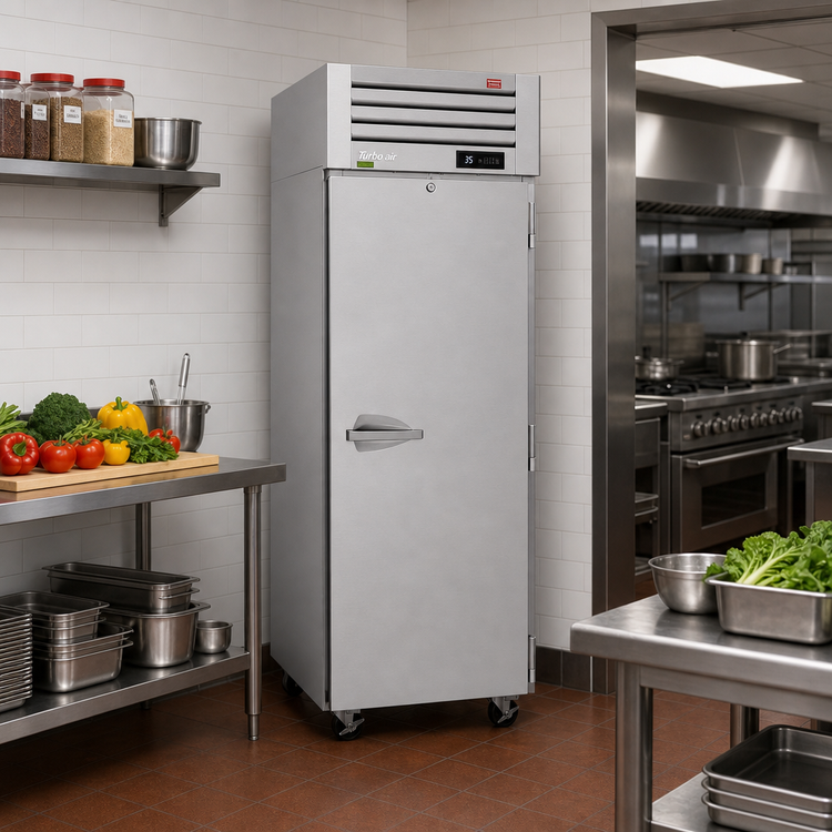 Product image #2 for Turbo Air PRO Series Pass-Thru Solid Door Reach-In Refrigerator, 1-Section, 26.47 Cu. Ft., Top-Mount Self-Contained