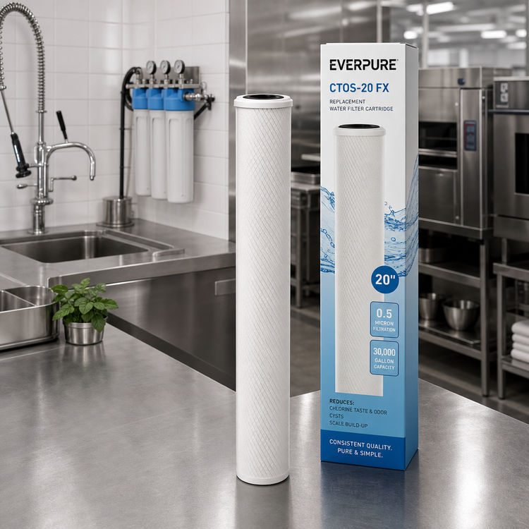 Product image #2 for Everpure CTOS-20 FX Replacement Water Filter Cartridge, 20-Inch, 0.5 Micron, 30,000-Gallon Capacity